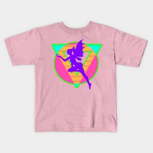 Retro 1980s Fairy Aesthetic Art Kids T-Shirt